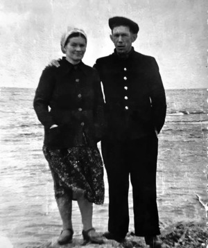 Супруги Мельниковы в 1950-е, г. Холмск