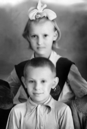 С братом, 1950 г.